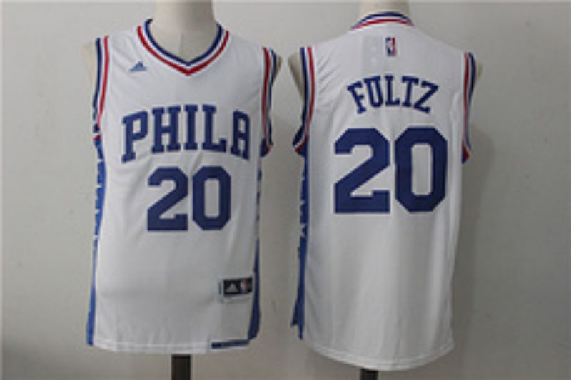 Men Philadelphia 76ers #20 Fultz White NBA Jerseys